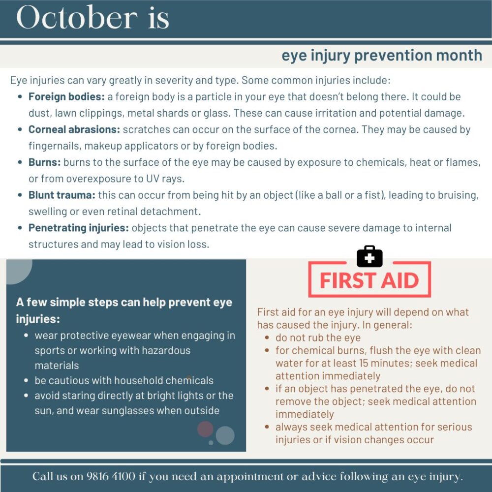 Eye Injury Prevention Month October 2024